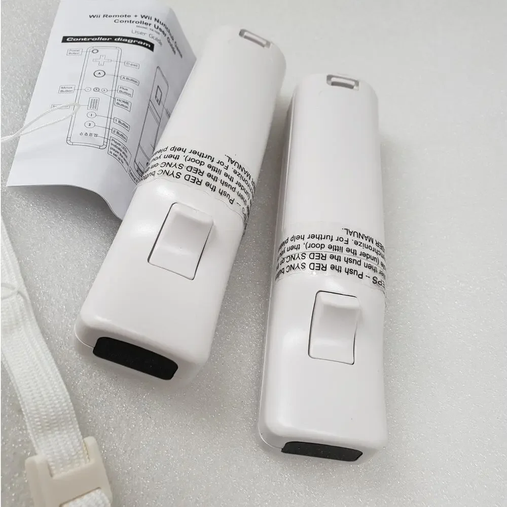 2-Pack Unbranded Wireless Remote Controllers for Wii and Wii U – White